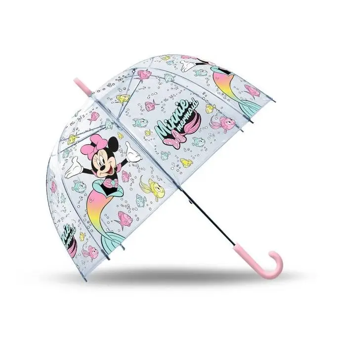 KIDS PARAGUAS TRANSPARENTE CAMPANA 46CM MINNIE MINNIE 66x66x70 Cms.