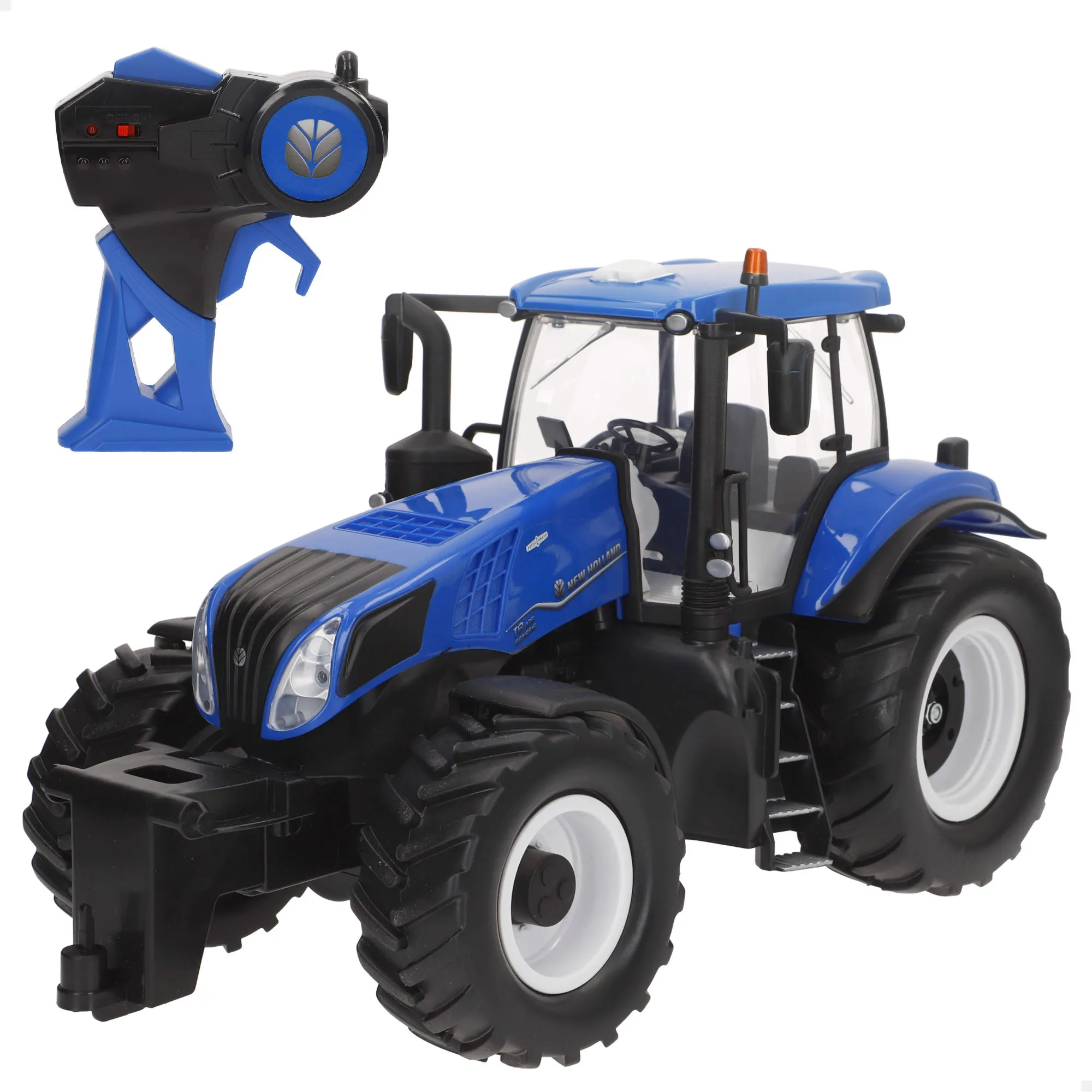 Maisto Tech - Tractor teledirigido Rock Crawler, ruedas gigantes con tacos, frecuencia 2.4 GH.z, 6 direcciones, incluye luces, enganche, todoterreno, radiocontrol niño, control remoto, coches