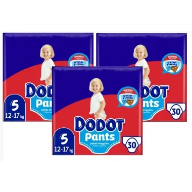 Pañales Dodot Pants Talla 5. Pack Ahorro 3 x 30