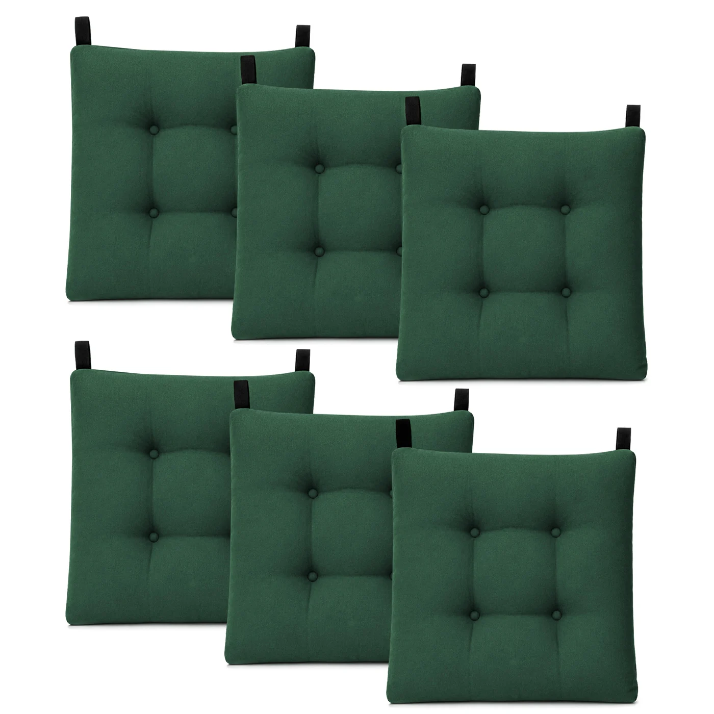 pack de 246 cojines para silla de 40x40x8cm acolchados relleno de espuma de poliuretano con cintas de sujecion antideslizantes para interior y exterior fabricado en espana variedad de colores y
