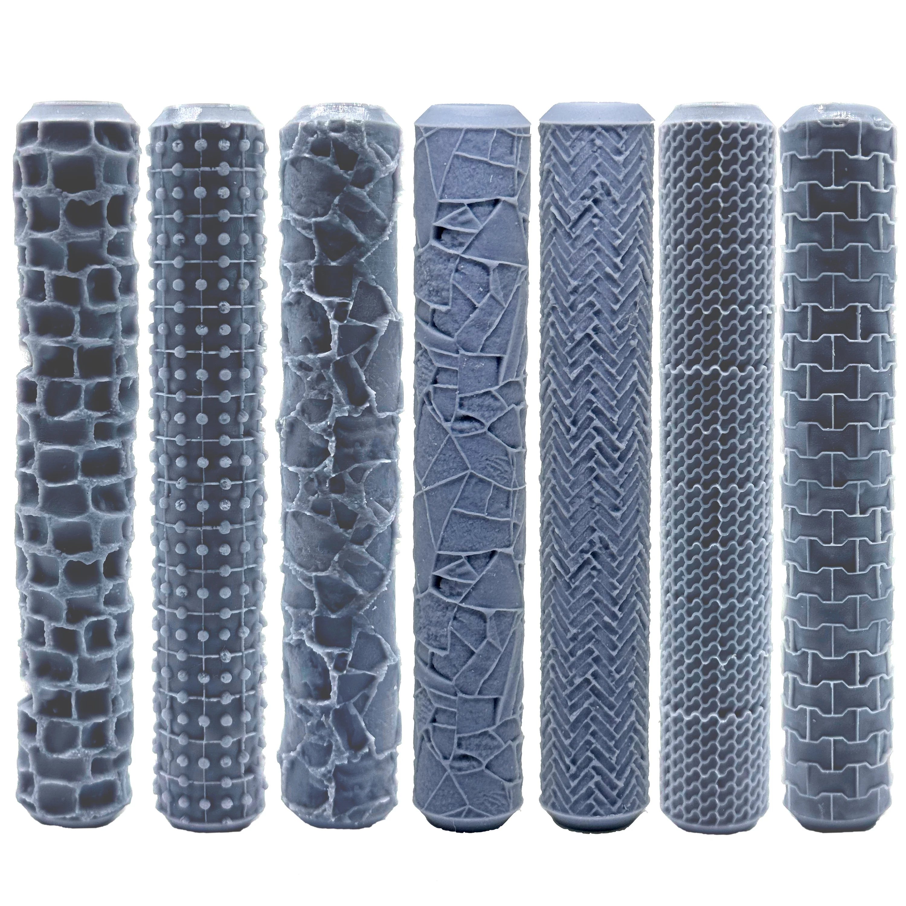 7 rodillos para texturizar arcilla polimérica, set de herramientas REDPALACE Crafts para modelado y escultura DIY, patrones precisos para artesanos y creadores de miniaturas