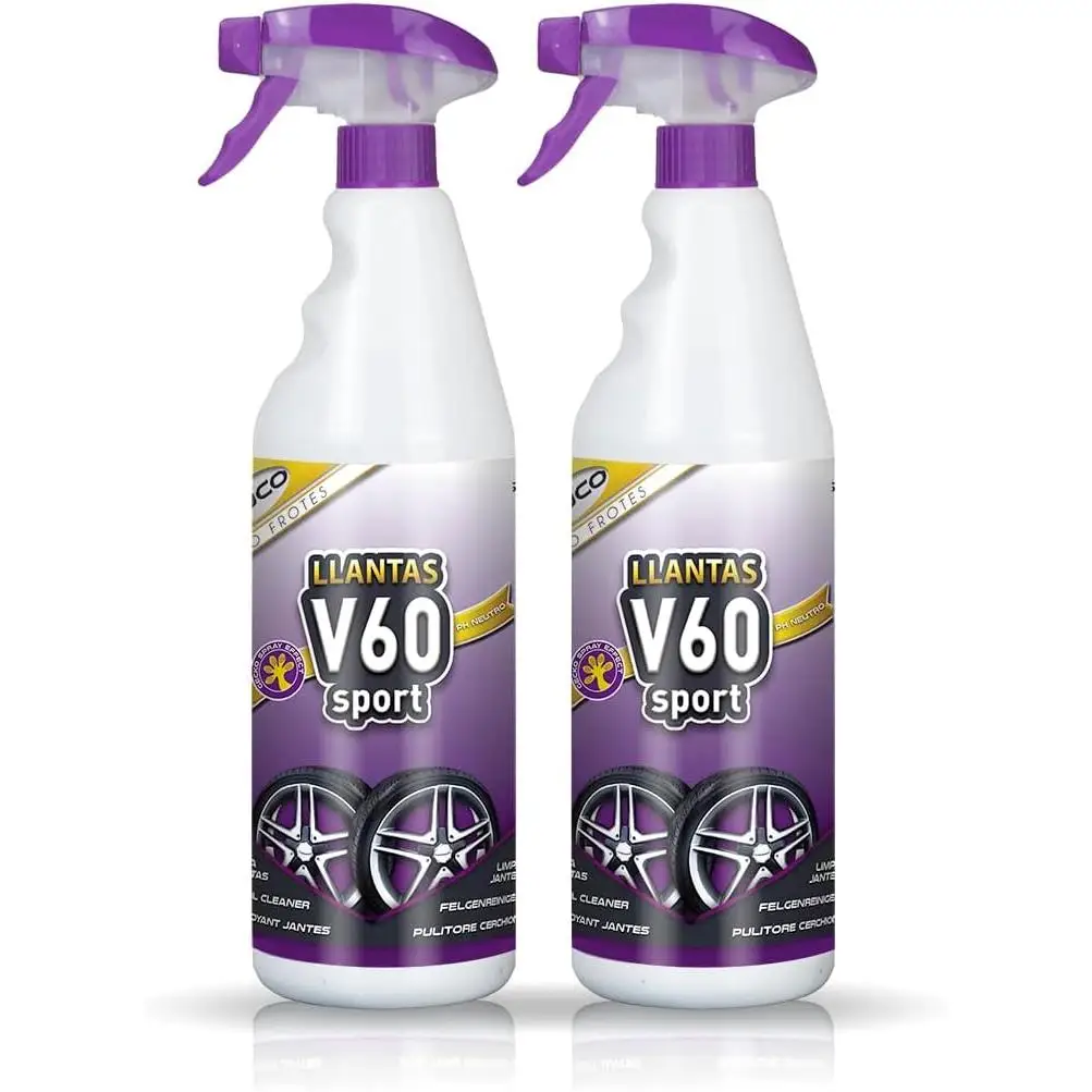Sisbrill V60 Sport Limpia Llantas - Neutro y Seguro - Efecto Gecko Spray - Pack 2 Unidades…