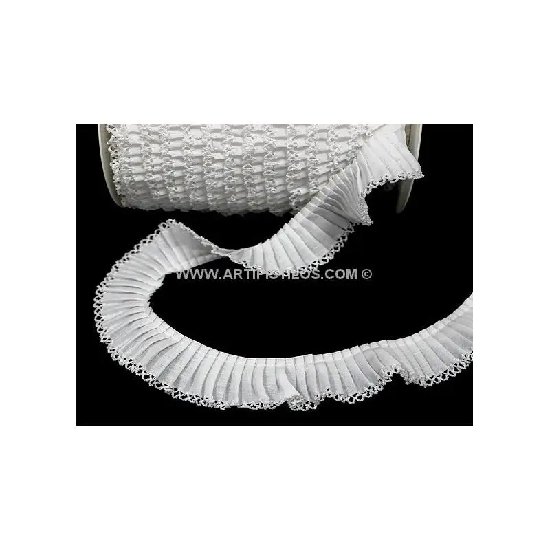 PUNTILLA PLISADA 3 CMS Raíz PASAMANERIA Inicio HILO GANCHILLO Sombreros