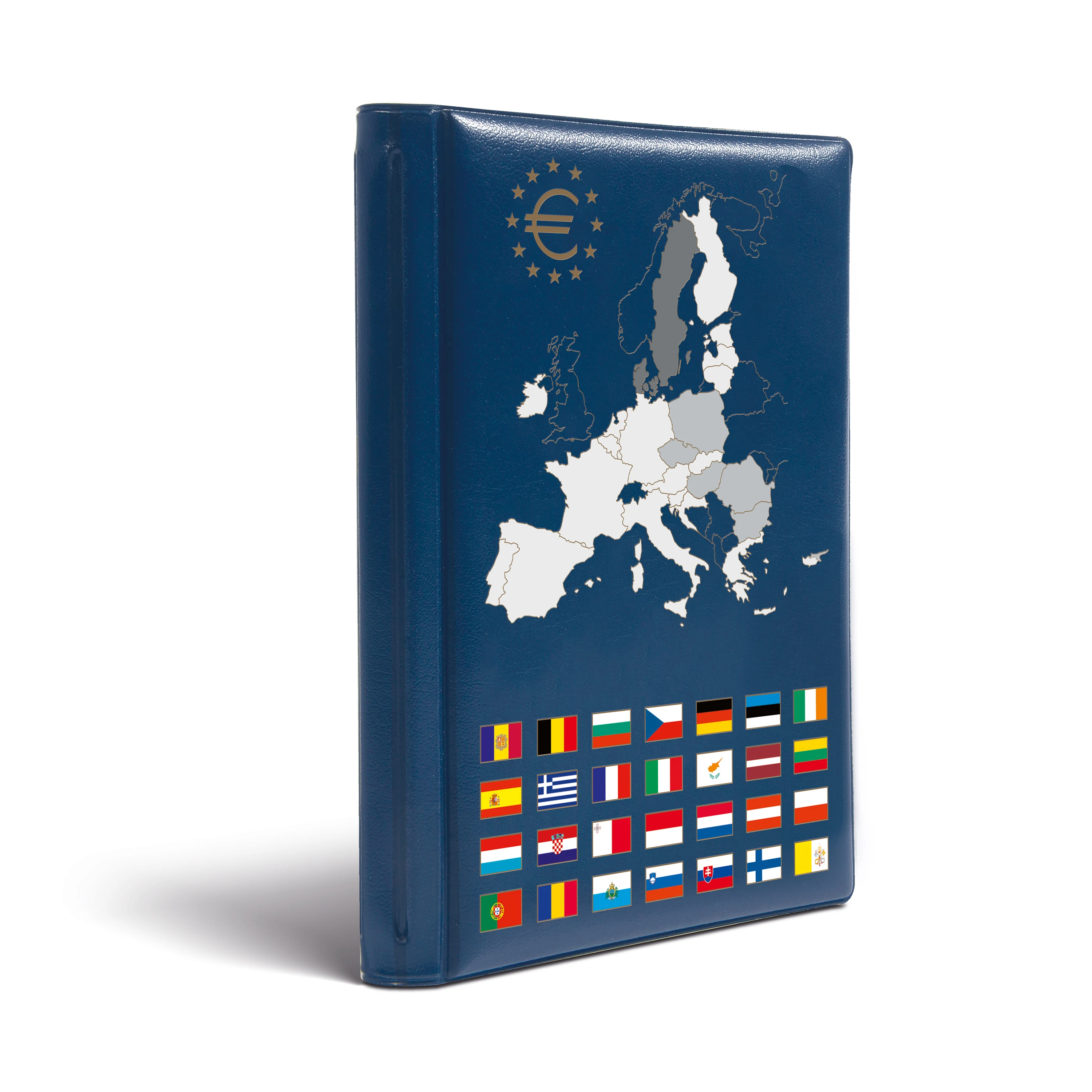 Álbum de Bolsillo Leuchtturm para 12 series completas de monedas de euro, color azul Leuchtturm