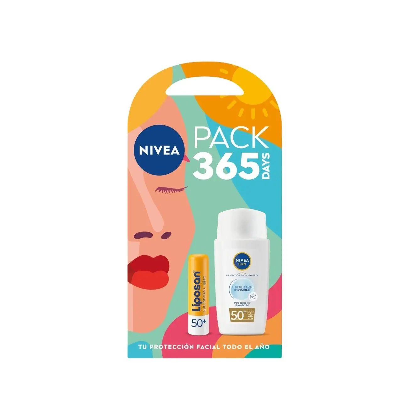 NIVEA Pack 365 - Tu Protección facial para todo el año - Contiene Crema facial y Bálsamo de labios