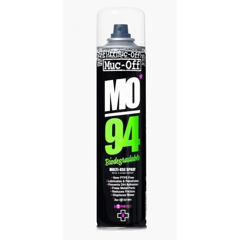 MUC-OFF | Spray Lubricante Universal MO-94 400ml - Muc-Off MO-94 cubre todas las bases con su fórmula increíble que penetra rápida y efectivamente la humedad, lubrica las partes móviles y deja una