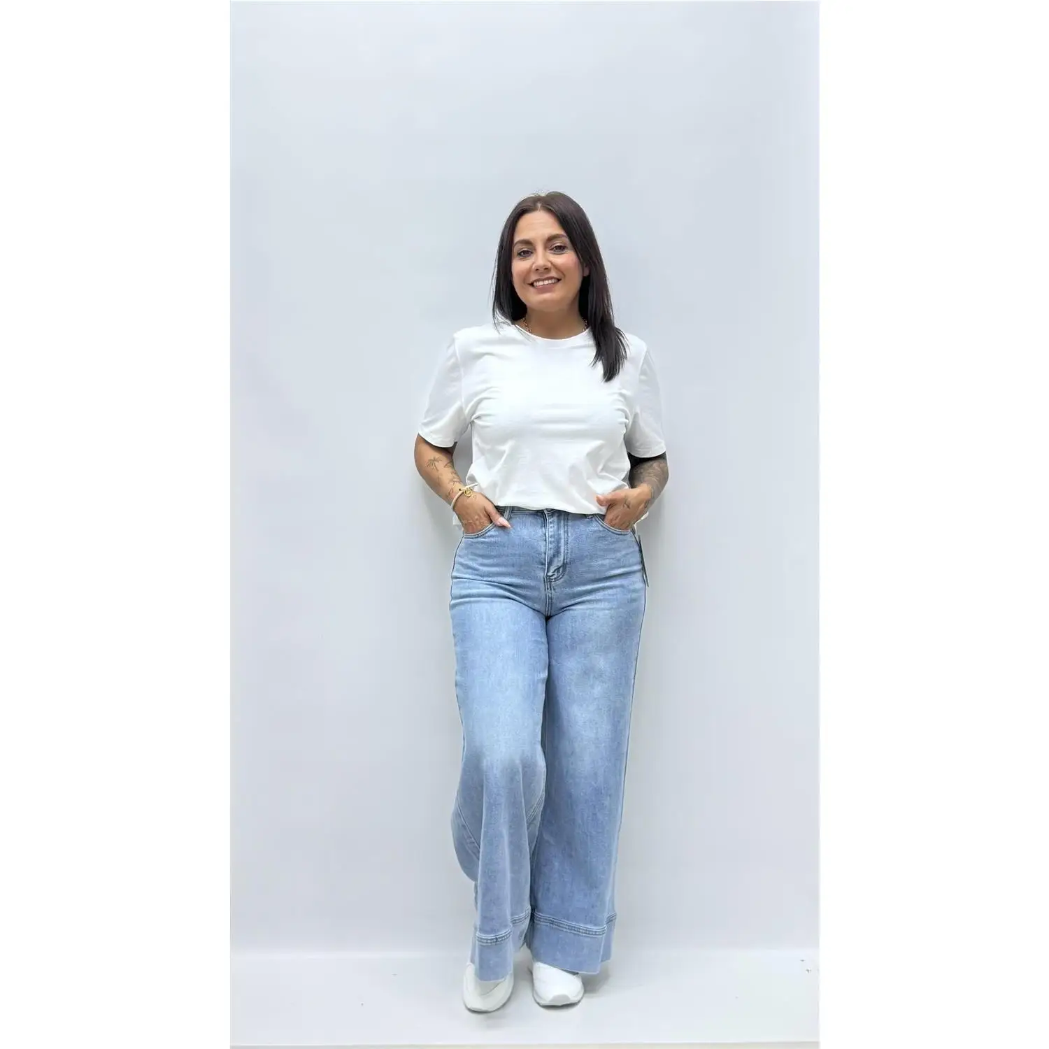 Camiseta Basica Cuello Redondo Blanco