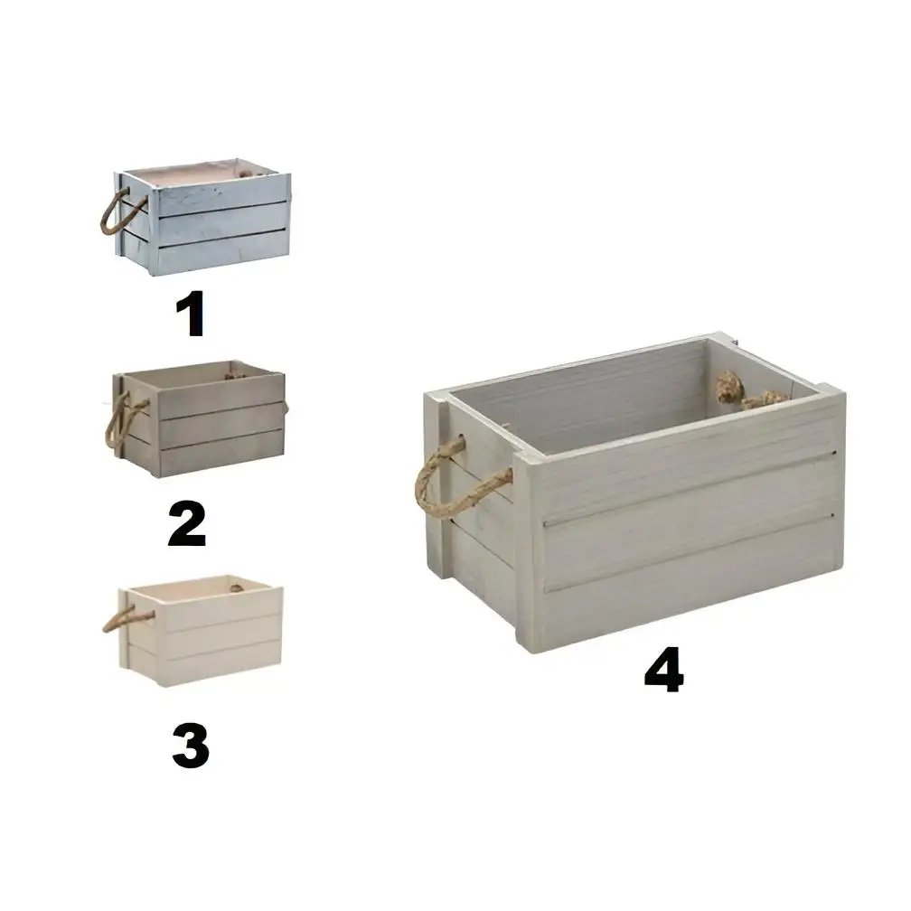 Caja de Madera Gerimport con Cuerdas 13 X 21 X 12 Cm - Organización y Diseño único