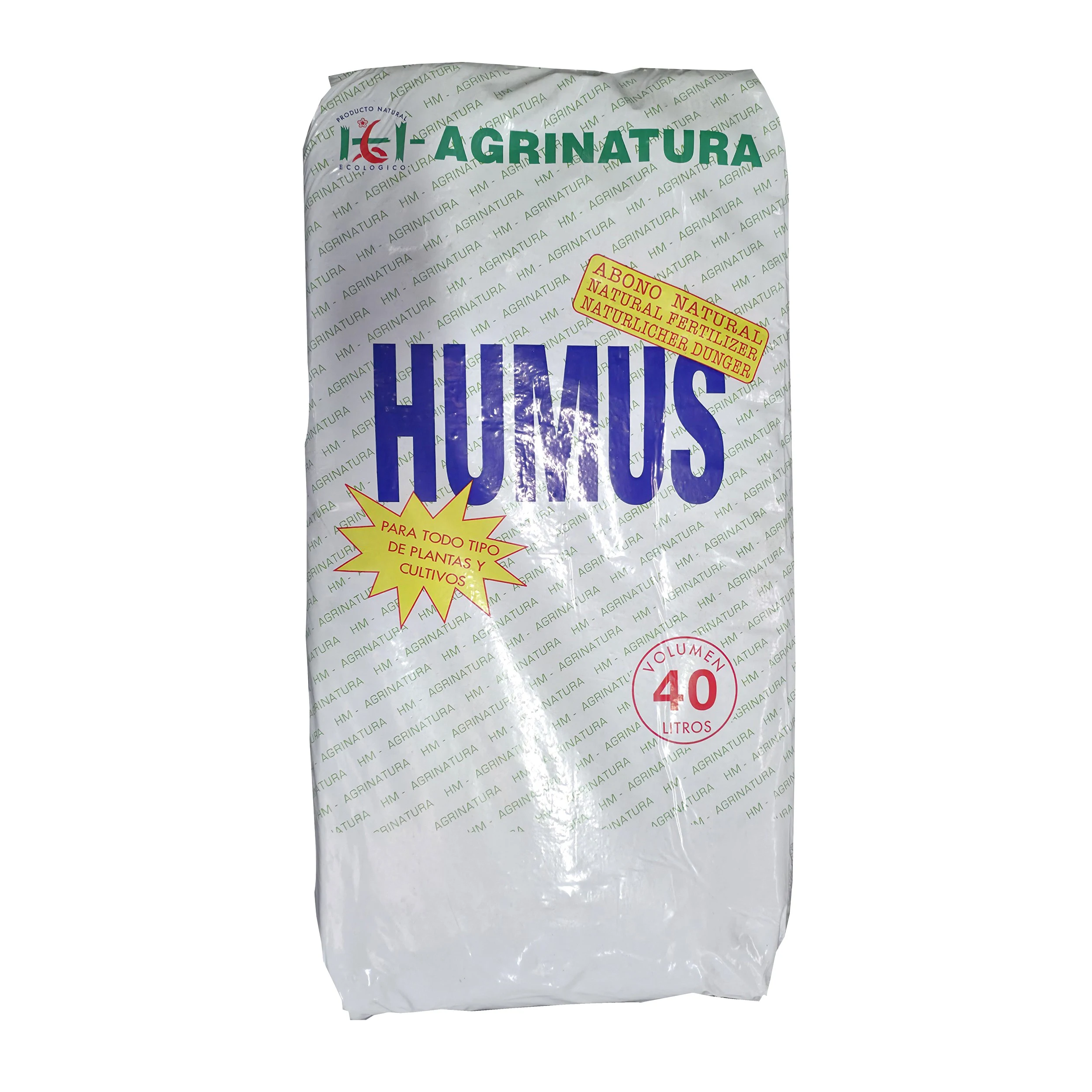 ✅Humus de lombriz Californiana roja HM1 de Agrinatura. La Solución Orgánica para un Jardín Saludable. Presentación: Saco de 20kg - 40 Litros