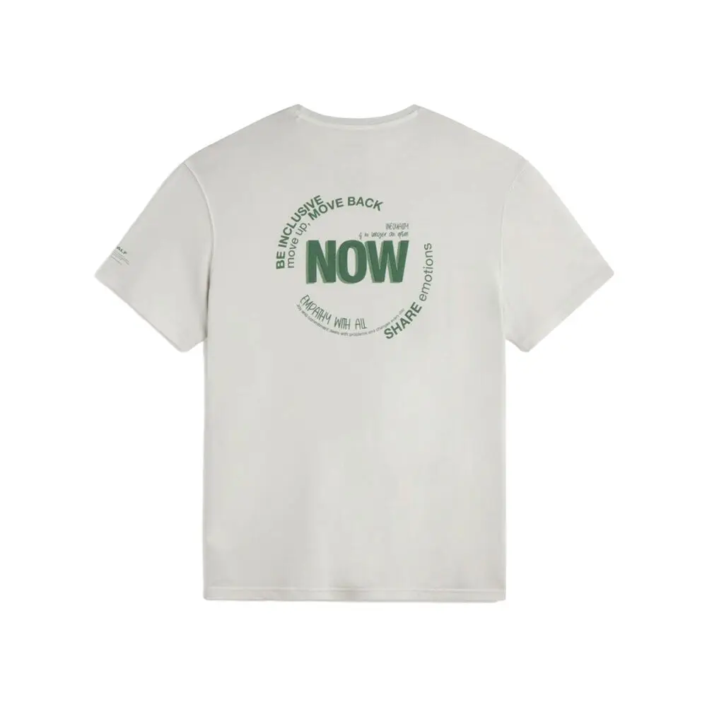 Camiseta Gris Claro Ecoalf Now Light Grey de Corte Regular