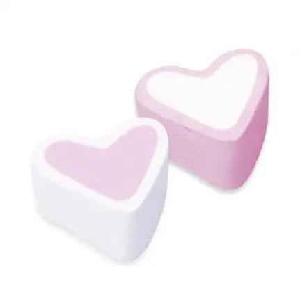 CORAZONES DE NUBE FINITRONC (MARCA FINI) 125 UNIDADES - ROSA Y BLANCO (SIN GLUTEN) CHUCHES
