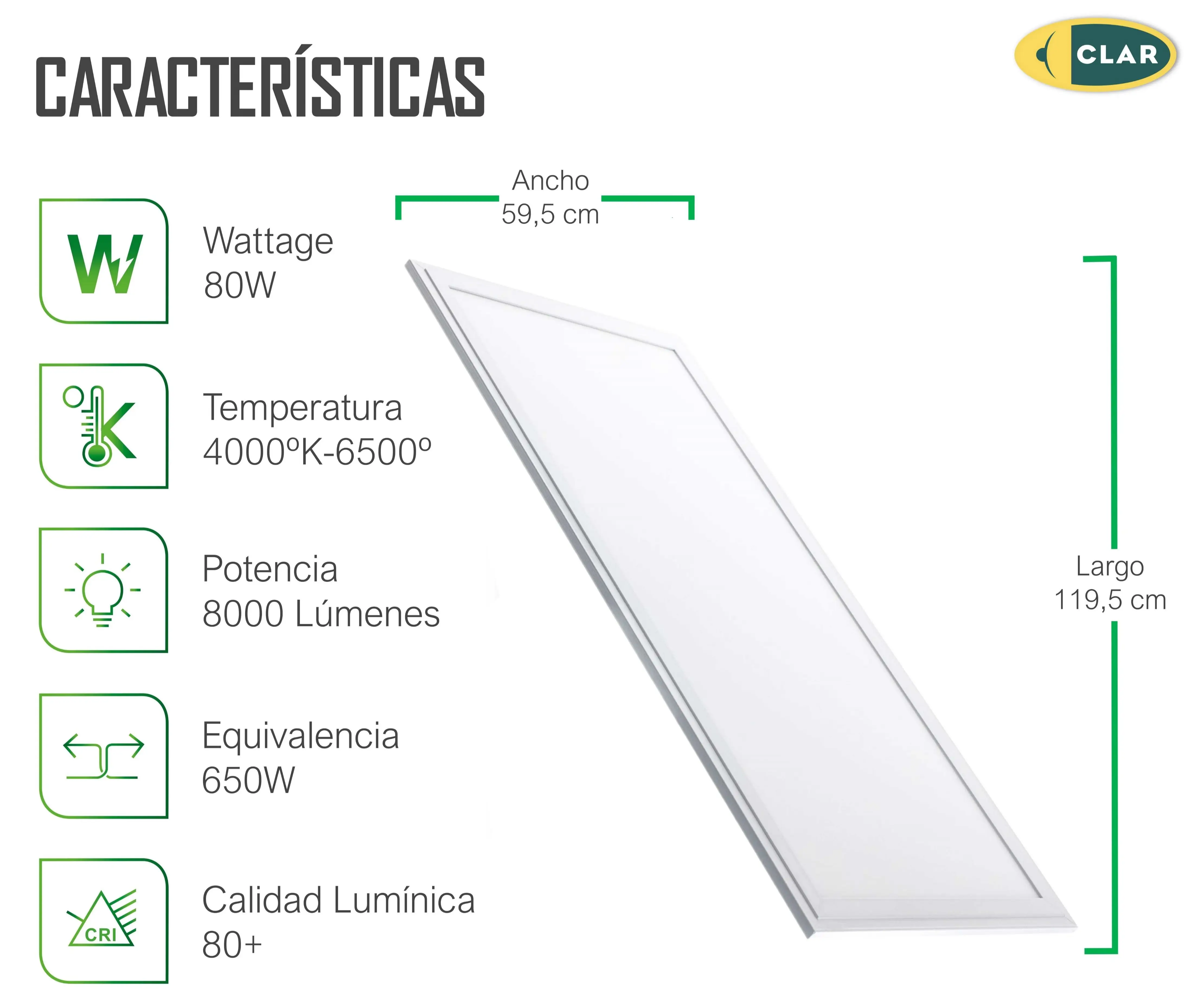 120x60 63W LED Panel, Driver Lifud, 3 years warranty, 6300 actual lumens, 120cm LED display