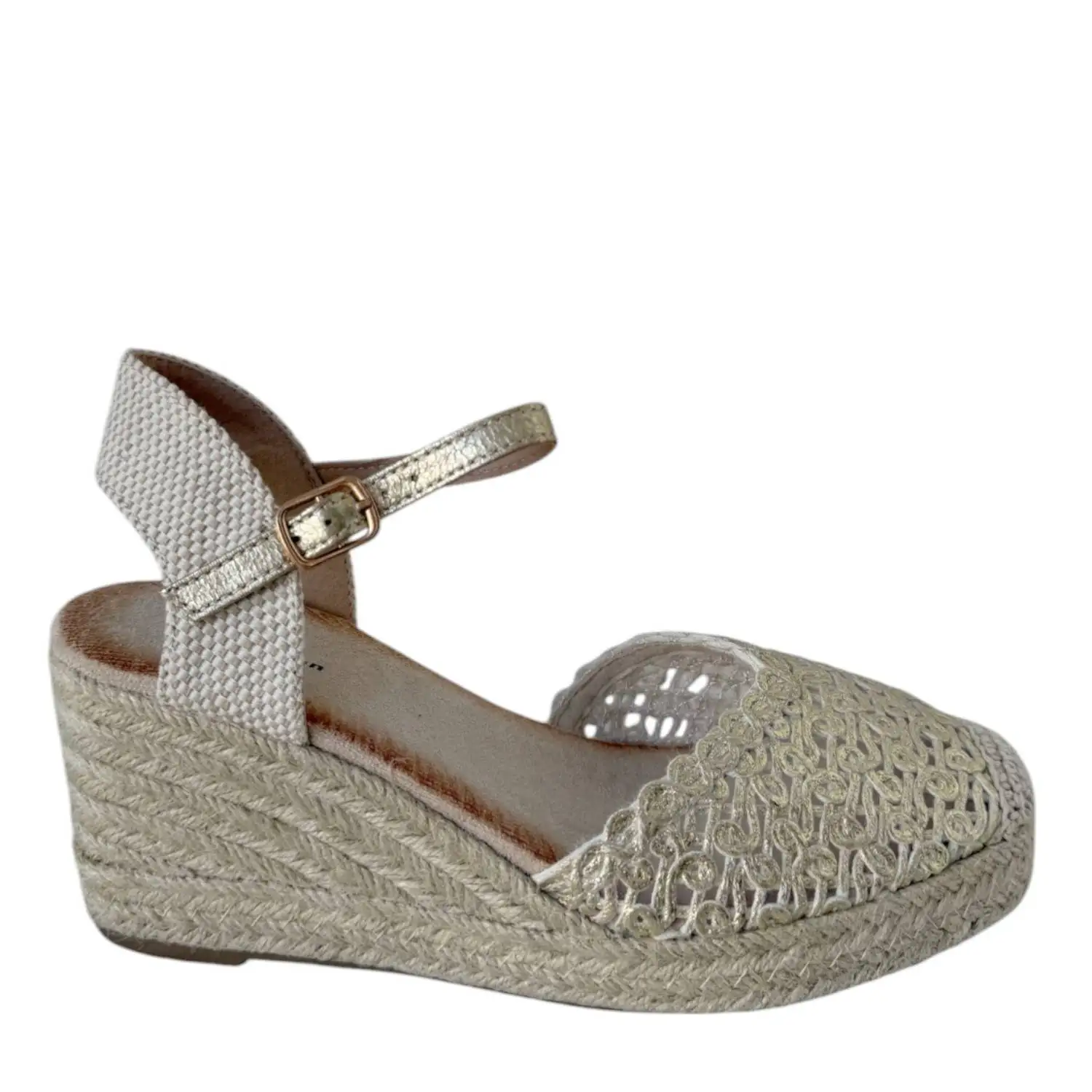 Zapatos de Cuña Media en Esparto con Entresuela de 6 cm, Cómodos y de Moda, Ideales para Uso Diario