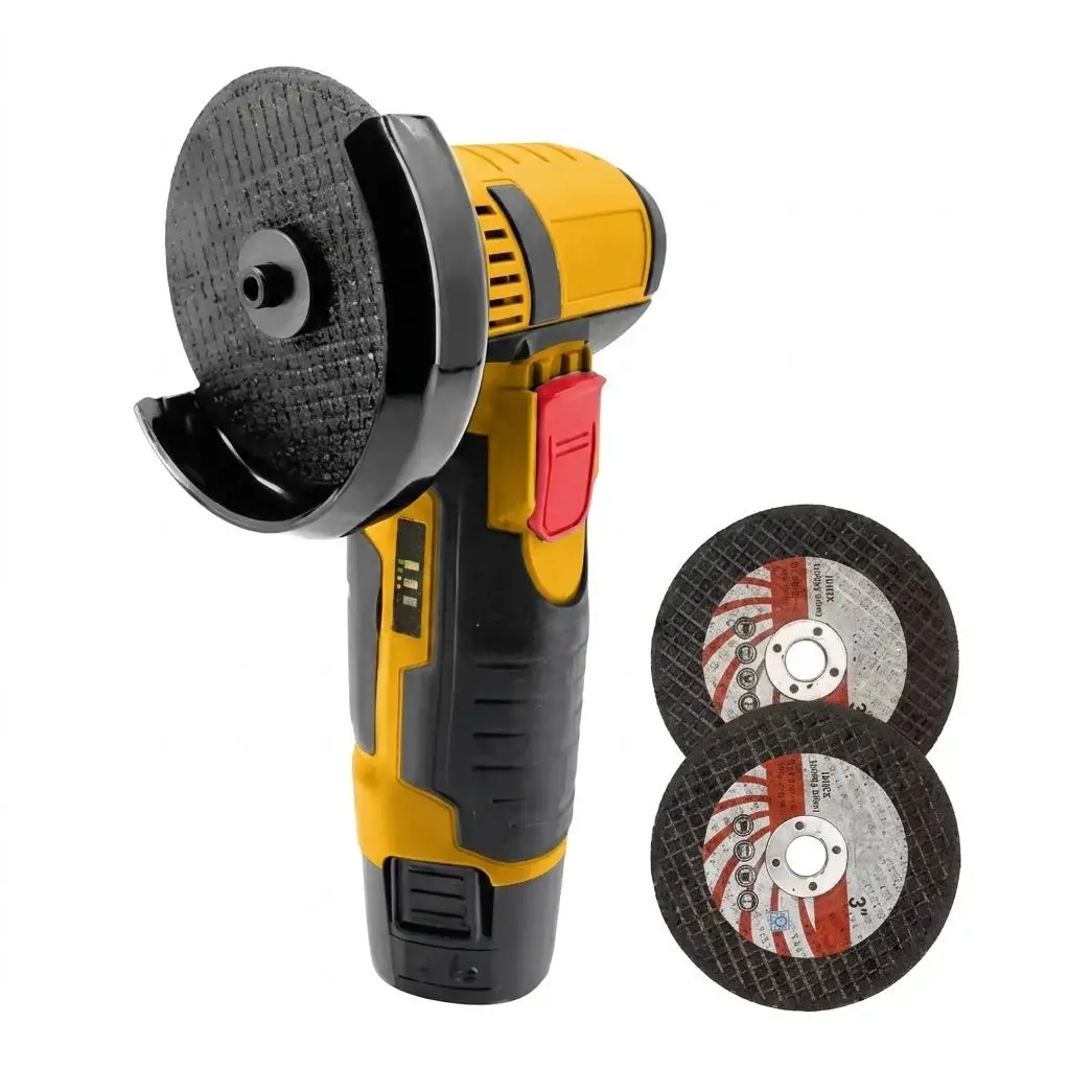 SAEDAY Radial Pequeña de 19500rpm,Mini Amoladora Angular Batería con Motor Brushless,Bloqueo de Husillo y 2 x 3900mAh Baterías de 18V