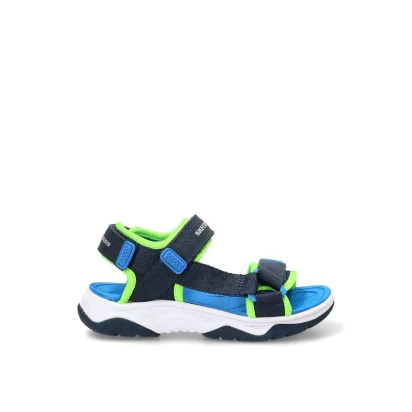 Sandalia Skechers - Niño - Suela Plana - Modelo 407013l - Color Azul