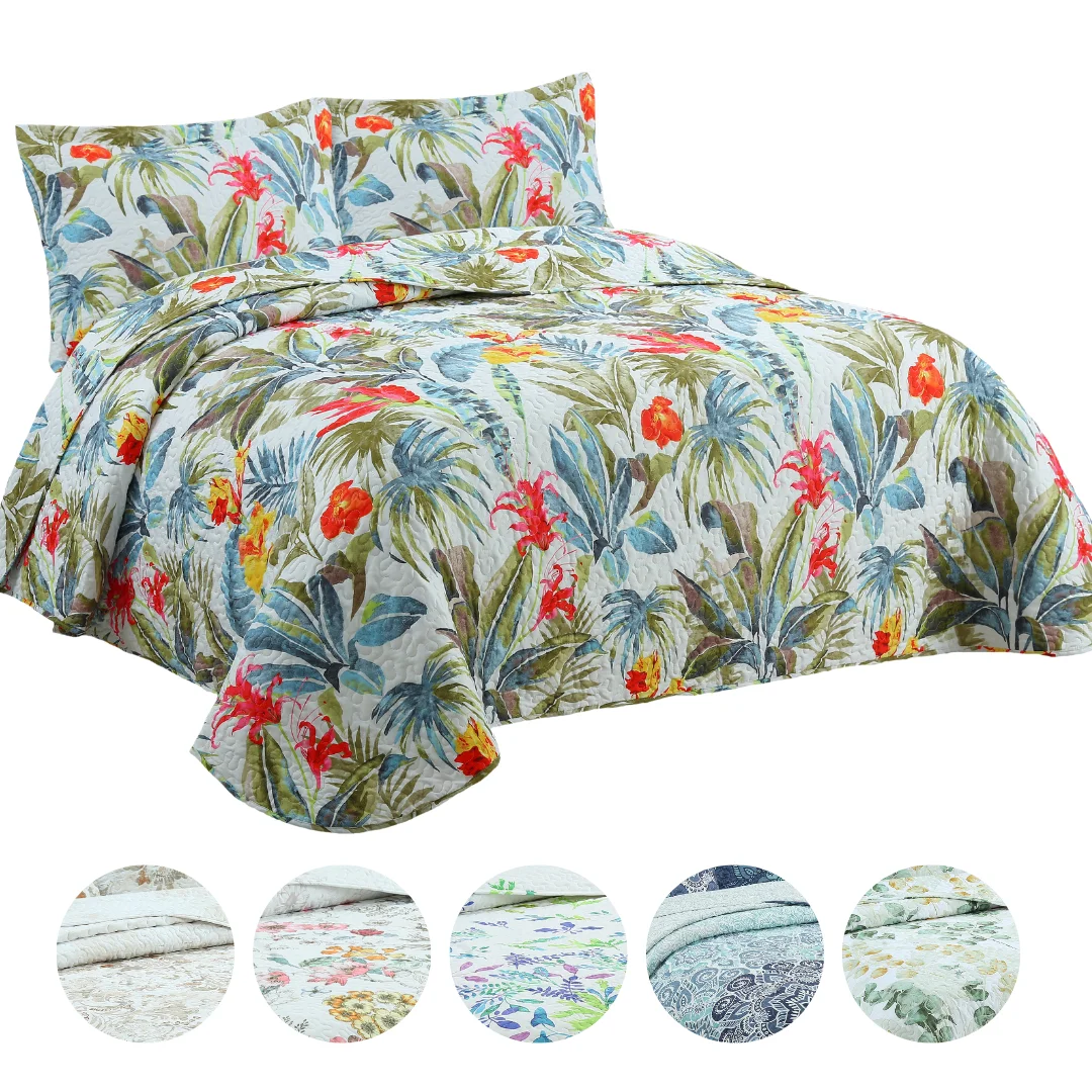 Novotextil – Colcha Estampada Ligera Primavera/Verano con Relleno 100% Algodón | Incluye 1 o 2