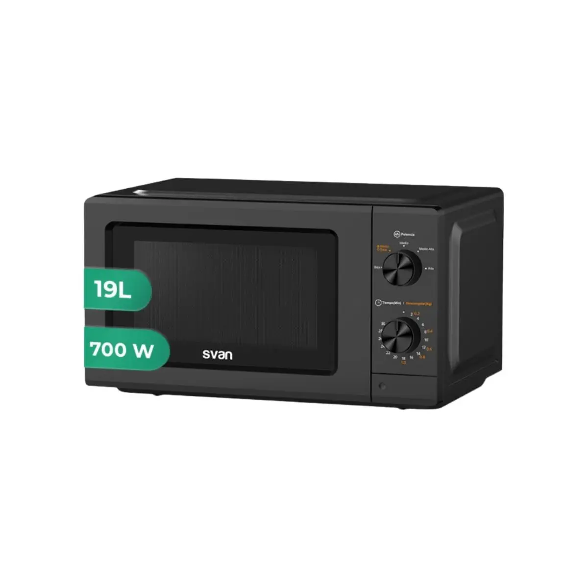 Microondas Svan SMW19700N 700W 19L 5 potencias negro