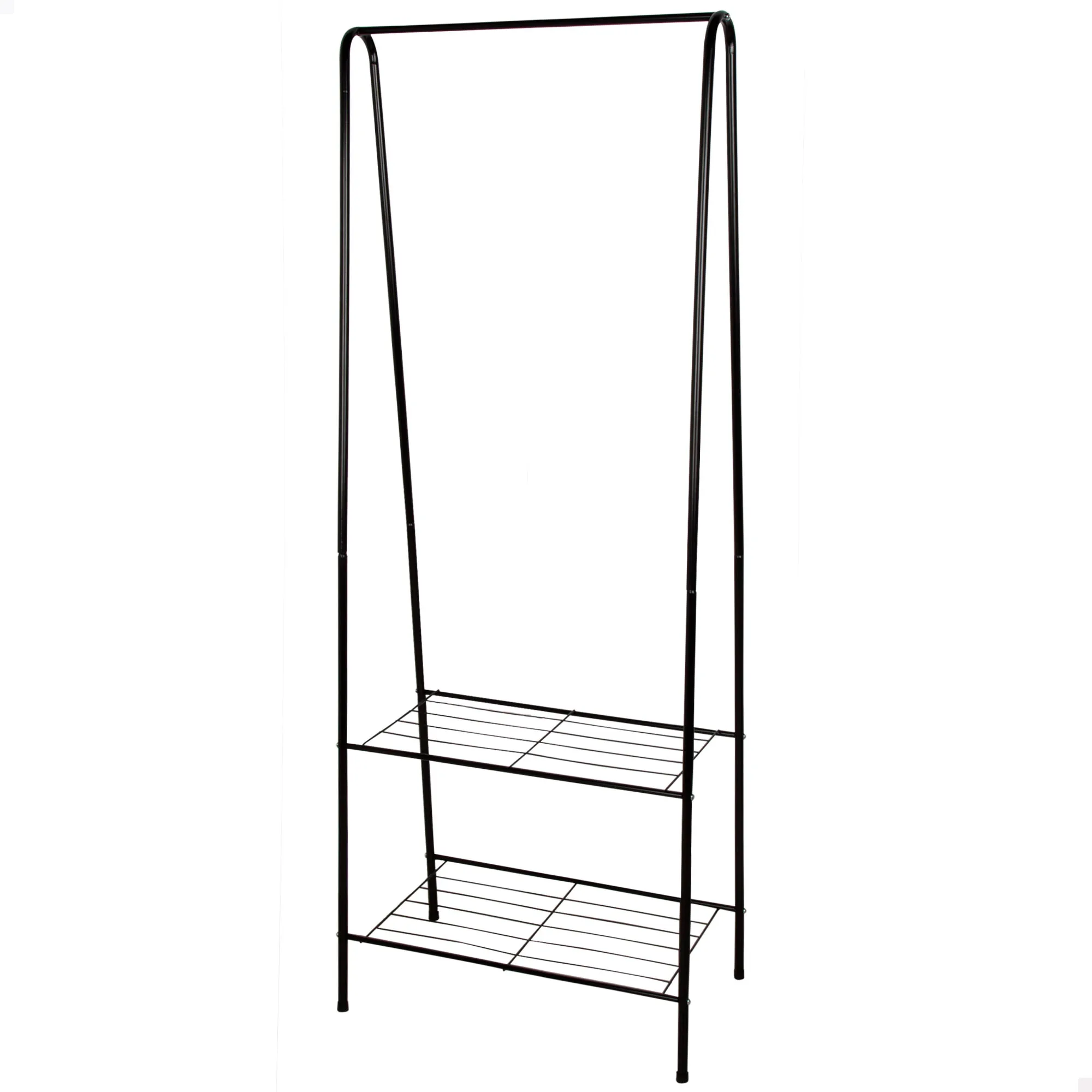 Max Home - Perchero de ropa 60x35x151, peso máximo soportado 15 kg, con dos baldas para zapatos, accesorios, almacenaje