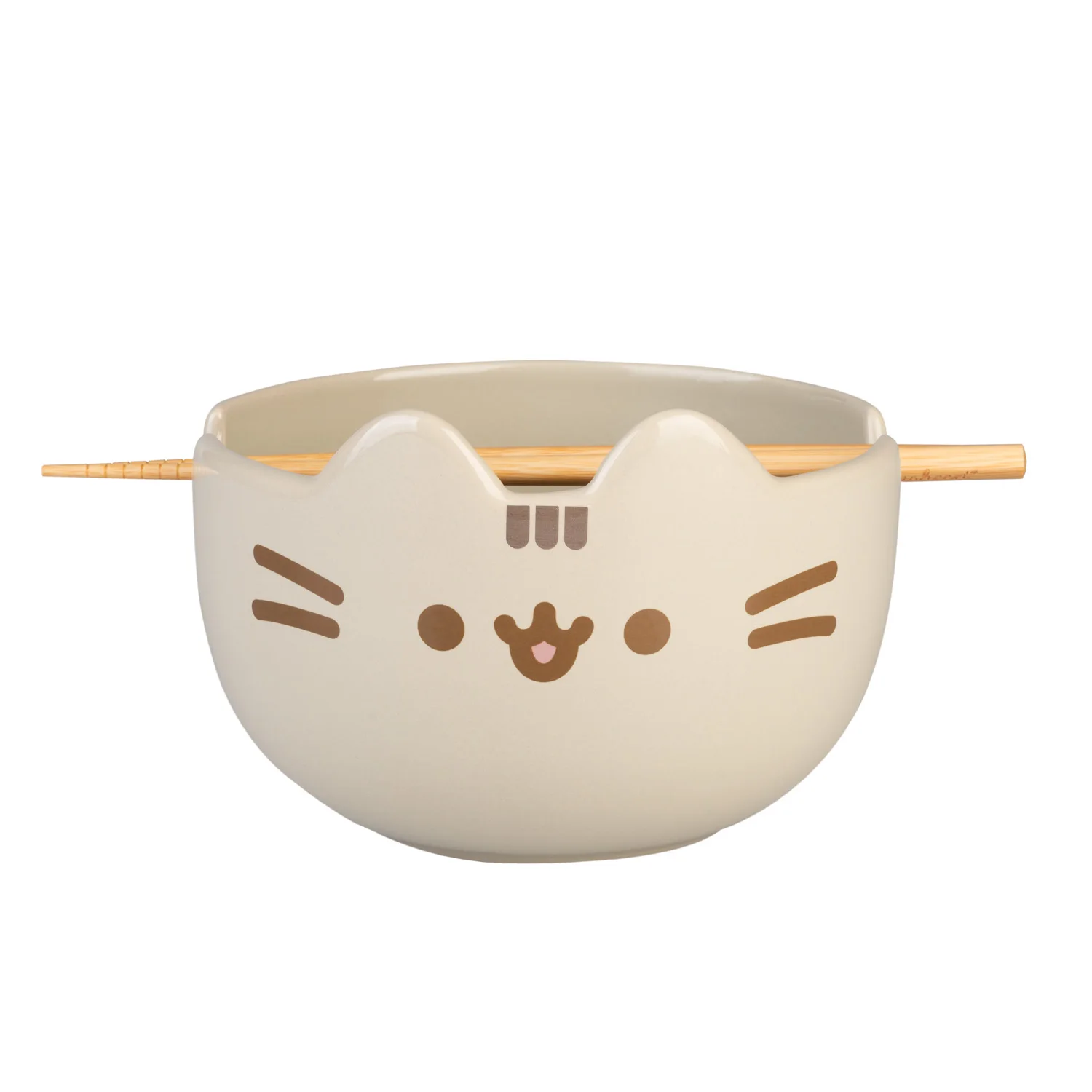 Grupo Erik Bol Ramen Japones Gato Pusheen - Cuenco Ramen Japones 900 ml: Incluye Palillos Japoneses - Apto para Microondas y Lavavajillas | Tazón de comida japonesa (16x9cm), regalo de cumpleaños