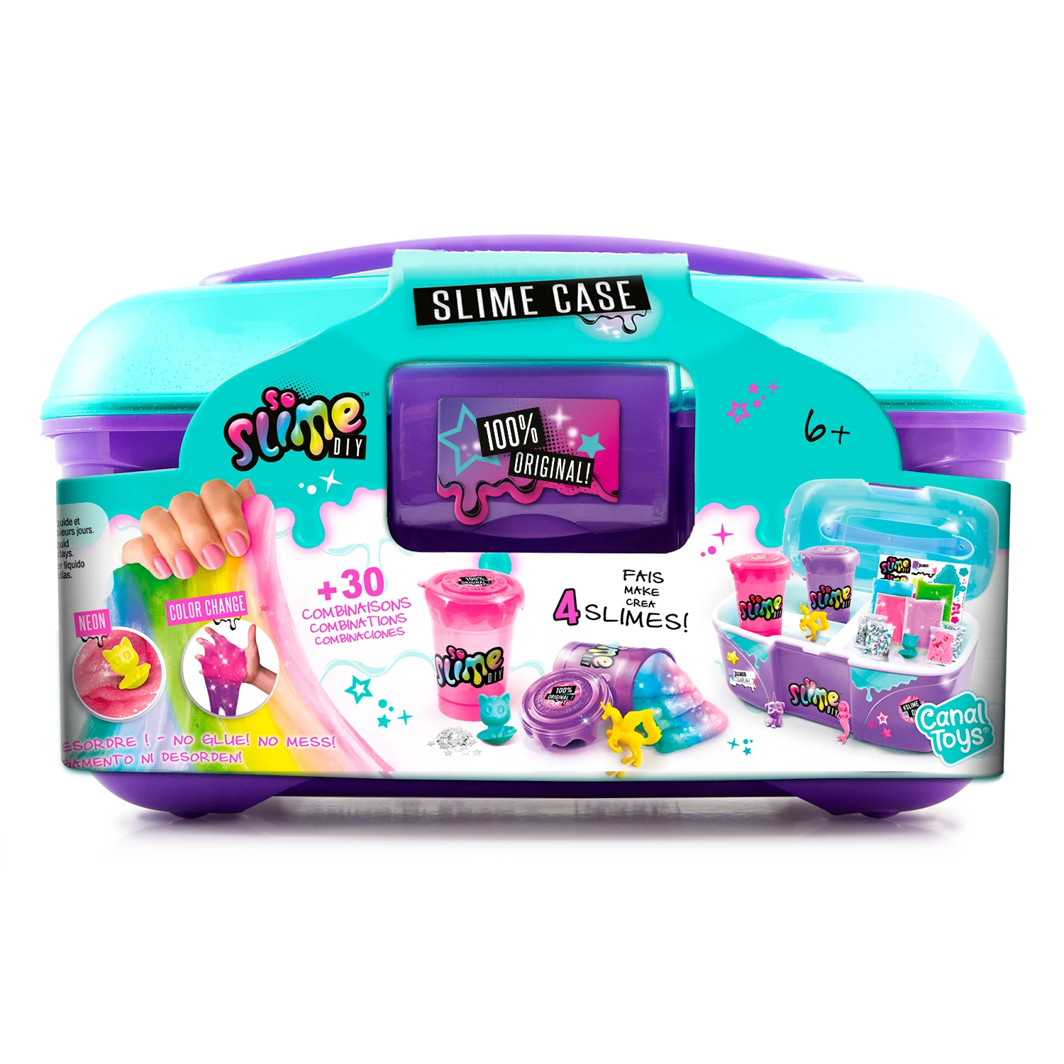 Mini slime briefcase that glow in the dark and changes color - mini slime case glow in the dark and color change - so slime - canal toys - ssc049