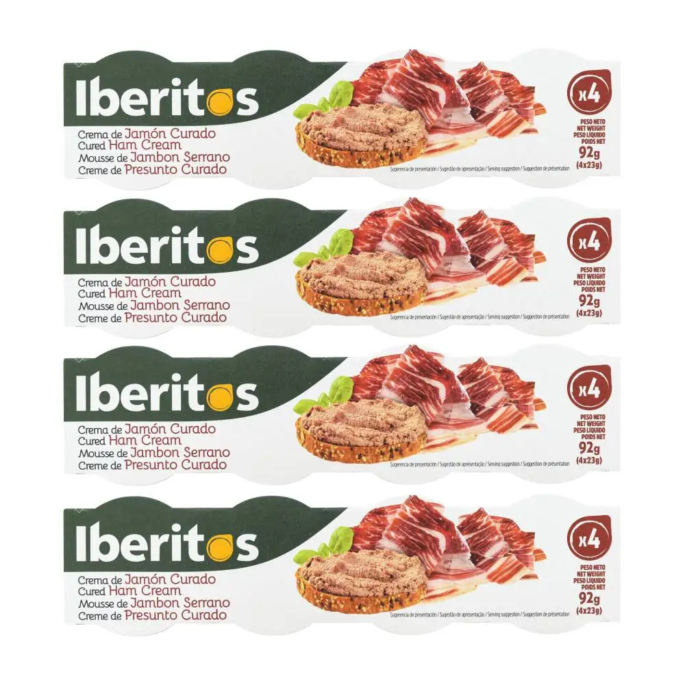 Paté de jamón curado Iberitos 4x23 g pack de 4