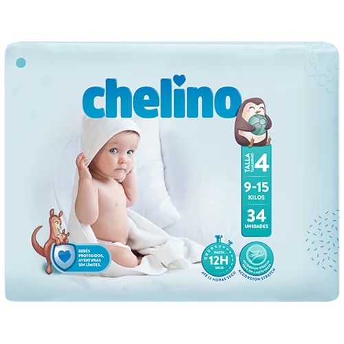 Chelino Love Pañal Talla 4 9-15Kg 34 Unidades