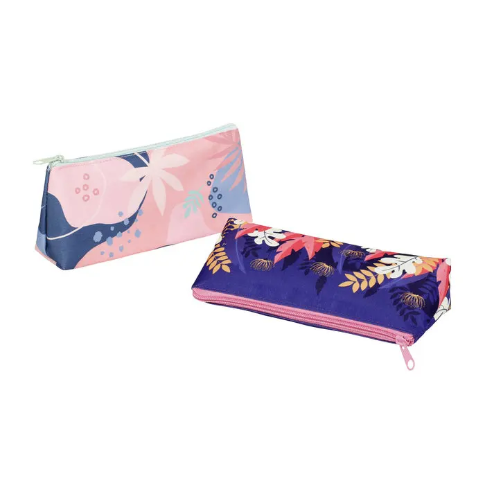 Viquel Bohemian Triangular Pencil Case 21x9x5 cm, made of high-quality microfiber with assorted designs, ideal for school or work, offering a spacious compartment for organization and easy transport. - Product Main Image