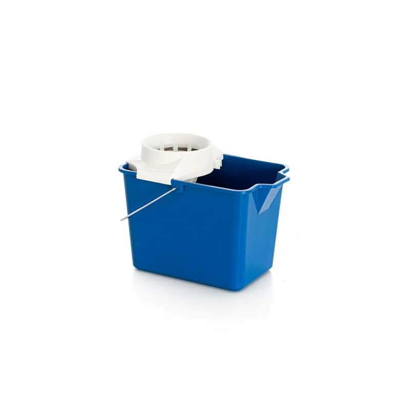 CUBO FREGAR CON ESCURRIDOR 14L AZUL RECTANGULAR