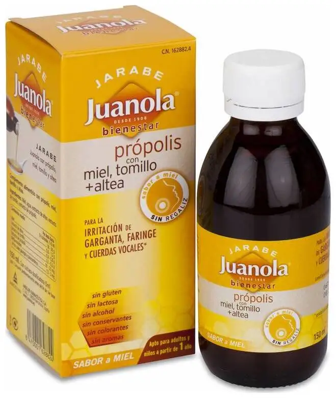 Juanola syrup propolis with honey, thyme and Altea