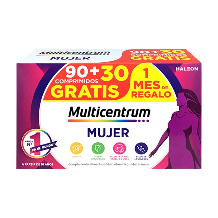 MULTICENTRUM MUJER PACK PROMOCIONAL 90 + 30 COMPRIMIDOS