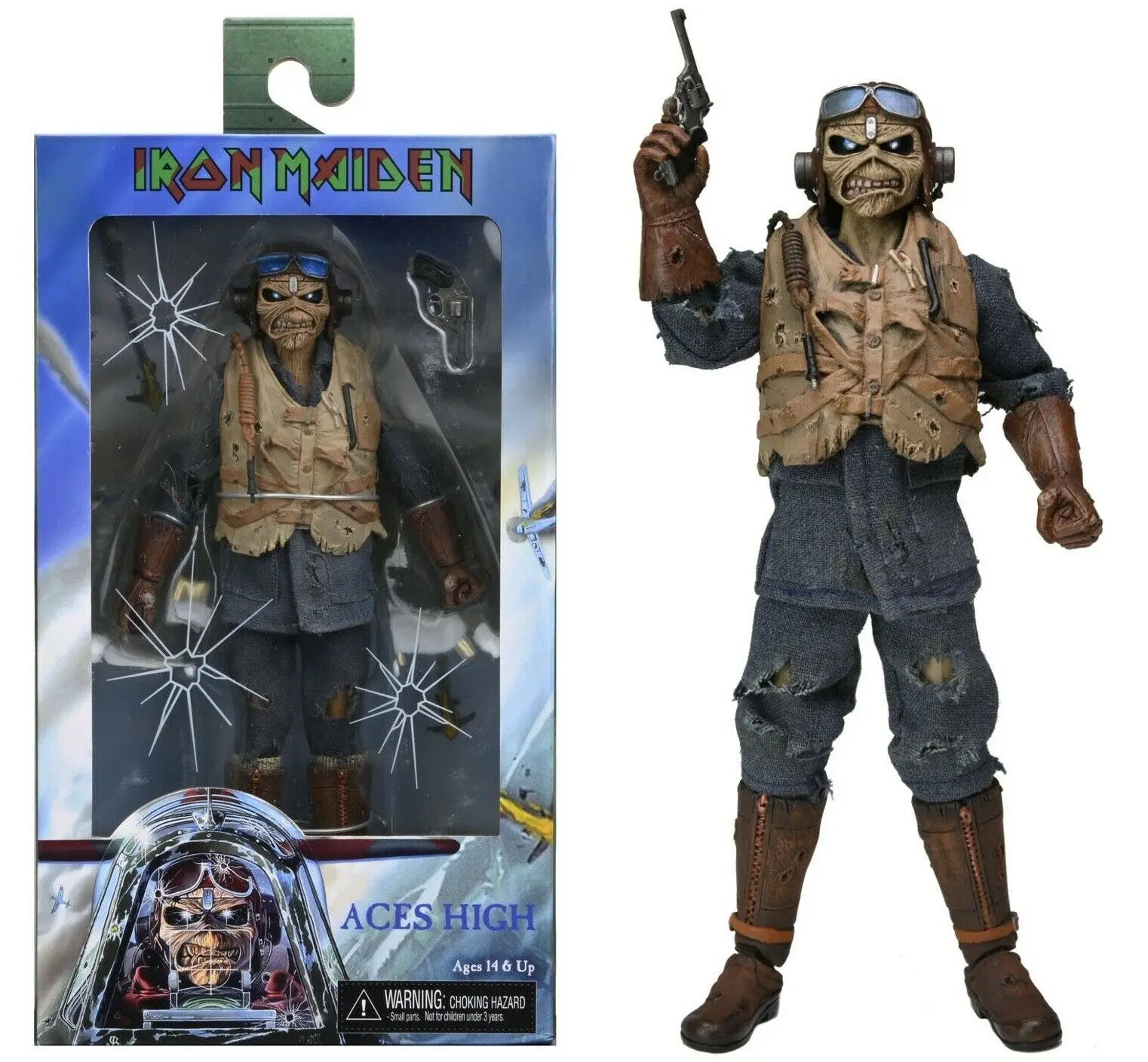 NECA figure EDDIE IRON MAIDEN ACES HIGH, figure IRON MAIDEN collecting