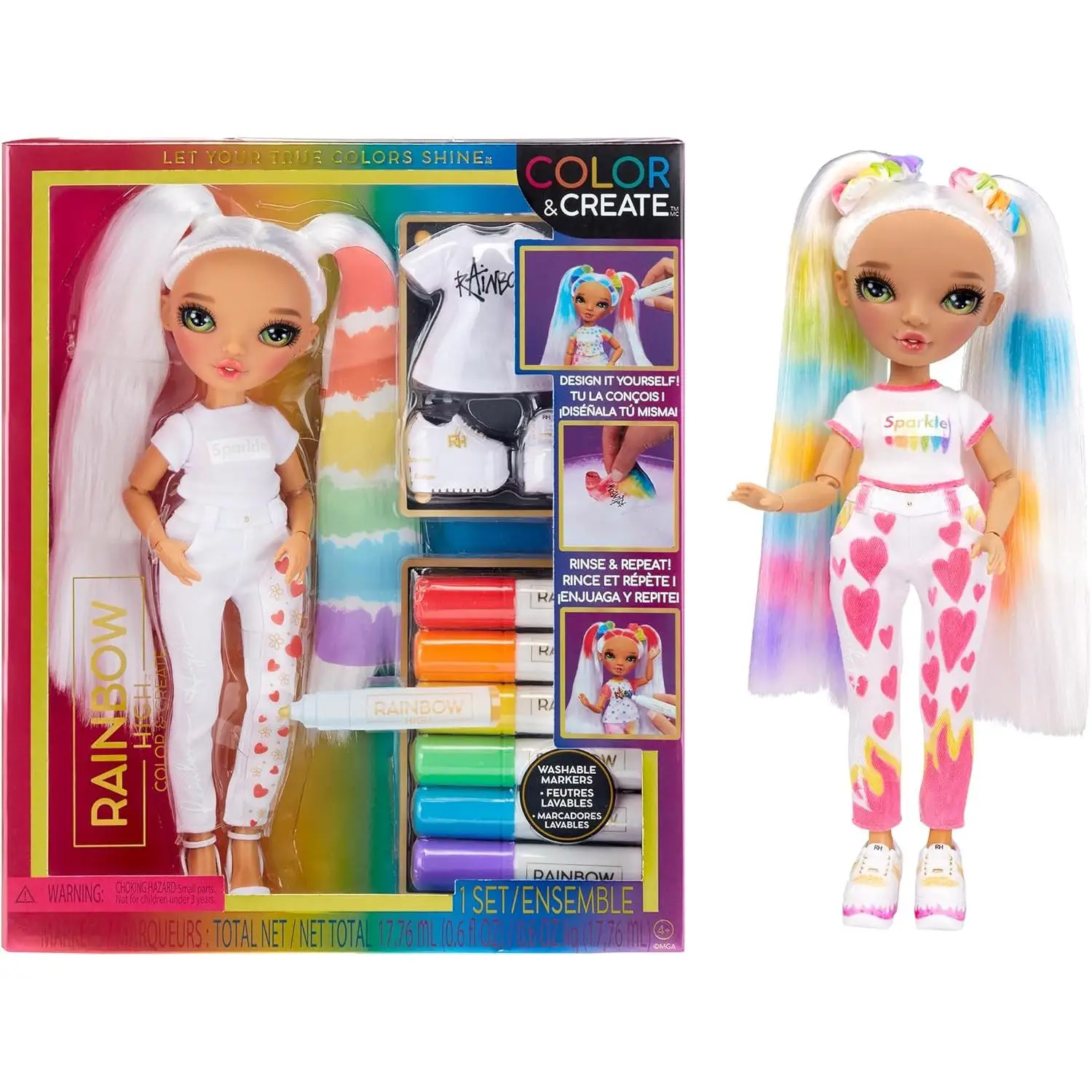 MGA Rainbow High Color & Create Ojos Verdes (500407)