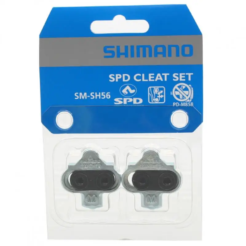 SHIMANO | Calas De Pedales SPD SH56 - Calas de modo de desenganche multi. Se pueden soltar girando en cualquier dirección. Juego de calas con gran superficie de apoyo y solidez para pedal SHIMANO.