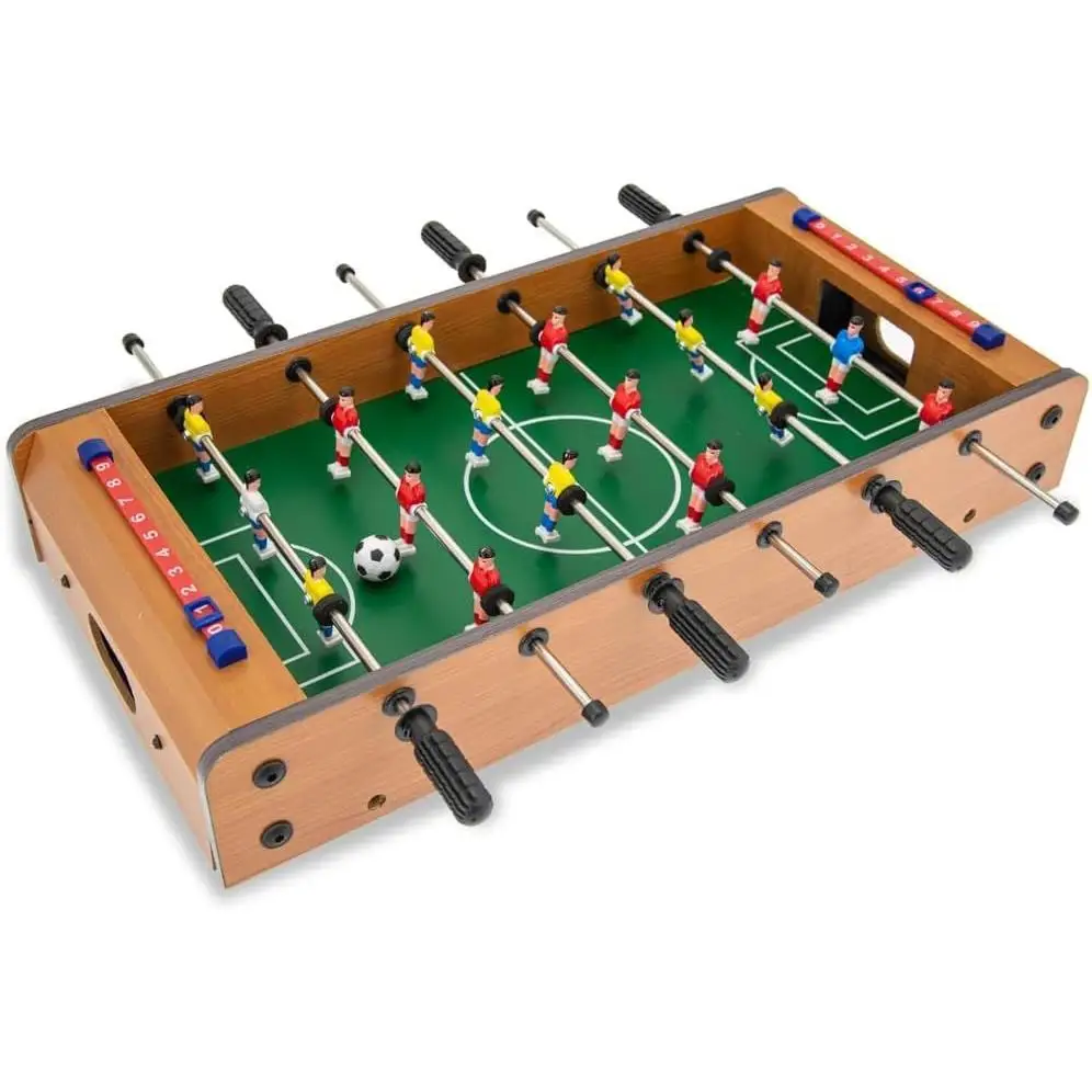 Futbolín de Mesa de Madera - Billar de Mesa de Madera - Air Hockey de Mesa de Madera - Juegos Compactos para niños y Adultos - 1 vs 1 Mesita （BALL 2499）