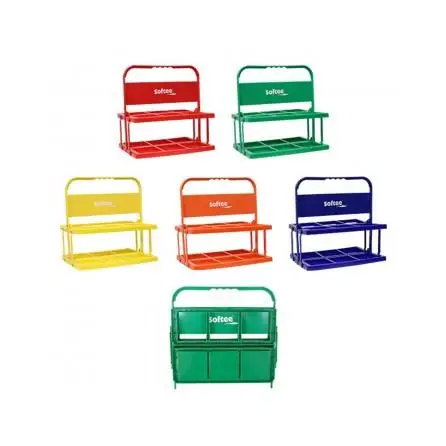 Softee Portabotellas Plegable con Departamentos para 6 Botellas 1000ml