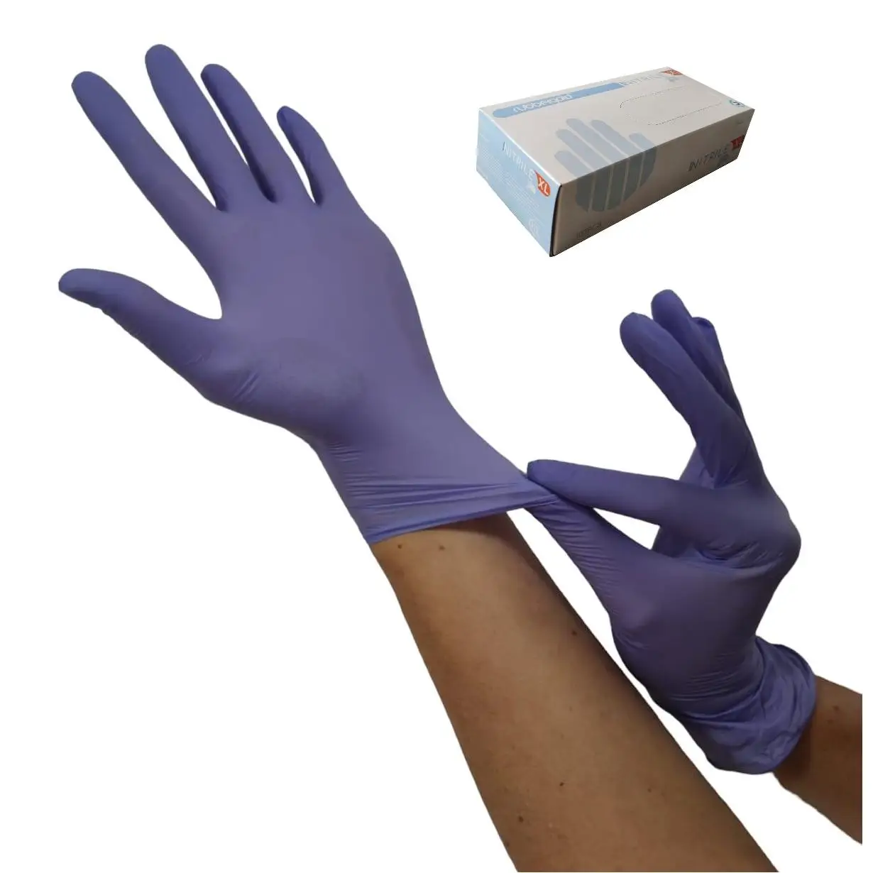 Violet Nitrile powder free (100 pcs) examination gloves