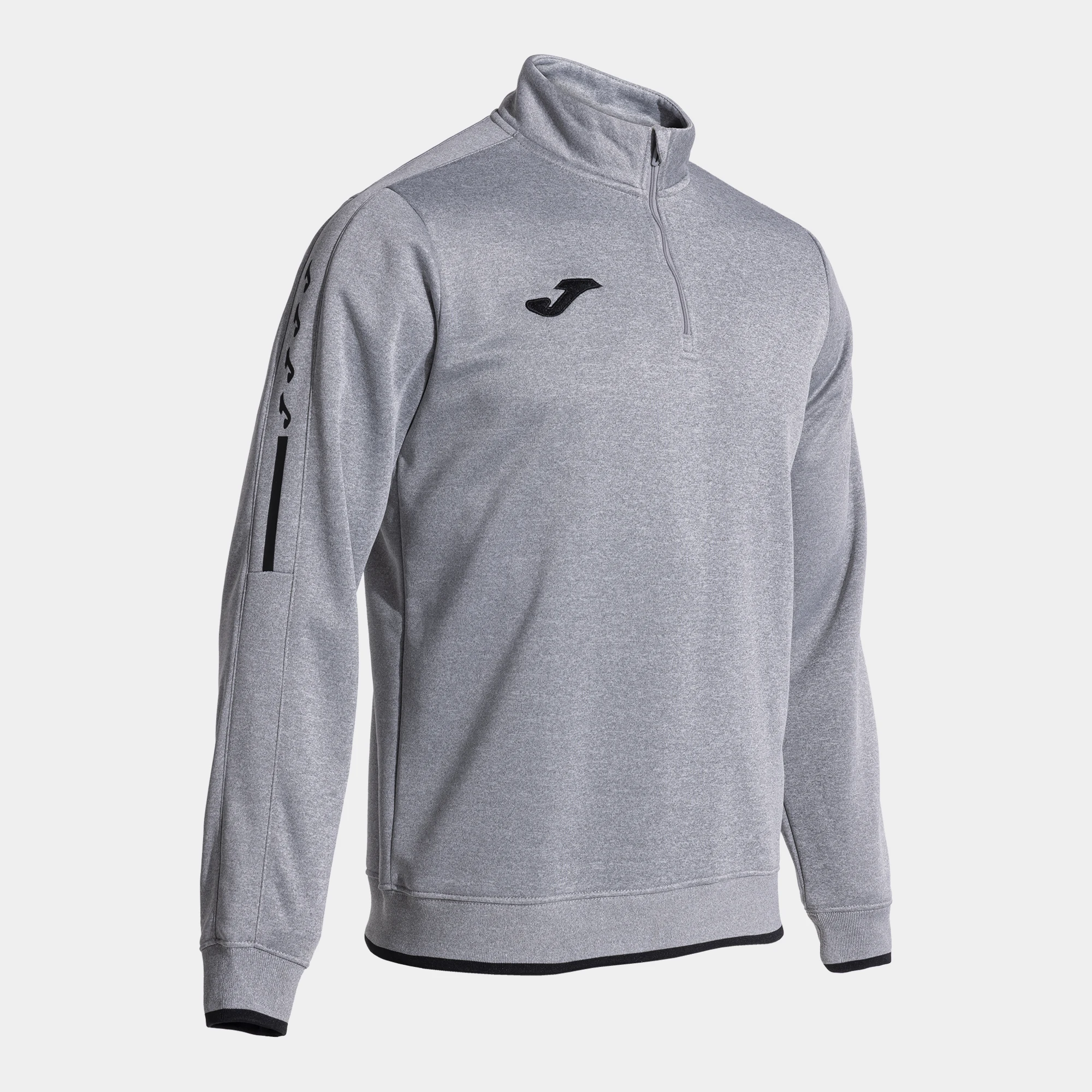 Sudadera Básica Entrenamiento Hombre Joma Olimpiada 103708 Gris Melange Negro 251 Confortable