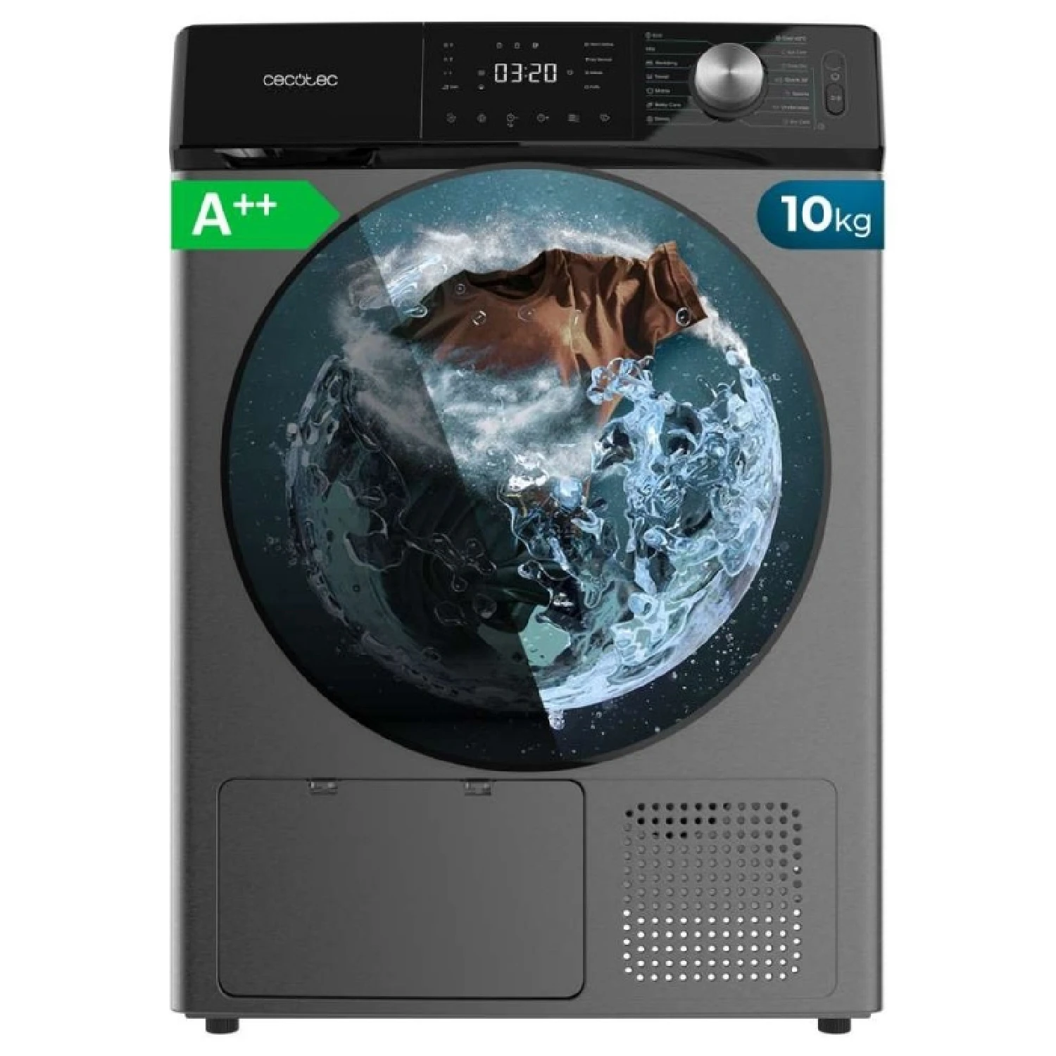 Cecotec Secadora De Ropa Bomba De Calor 10 Kg Bolero Dresscode Dry 10355 Steel, Clase Equivalente A++, 14 Programas, 4 Niveles - Imagen 2