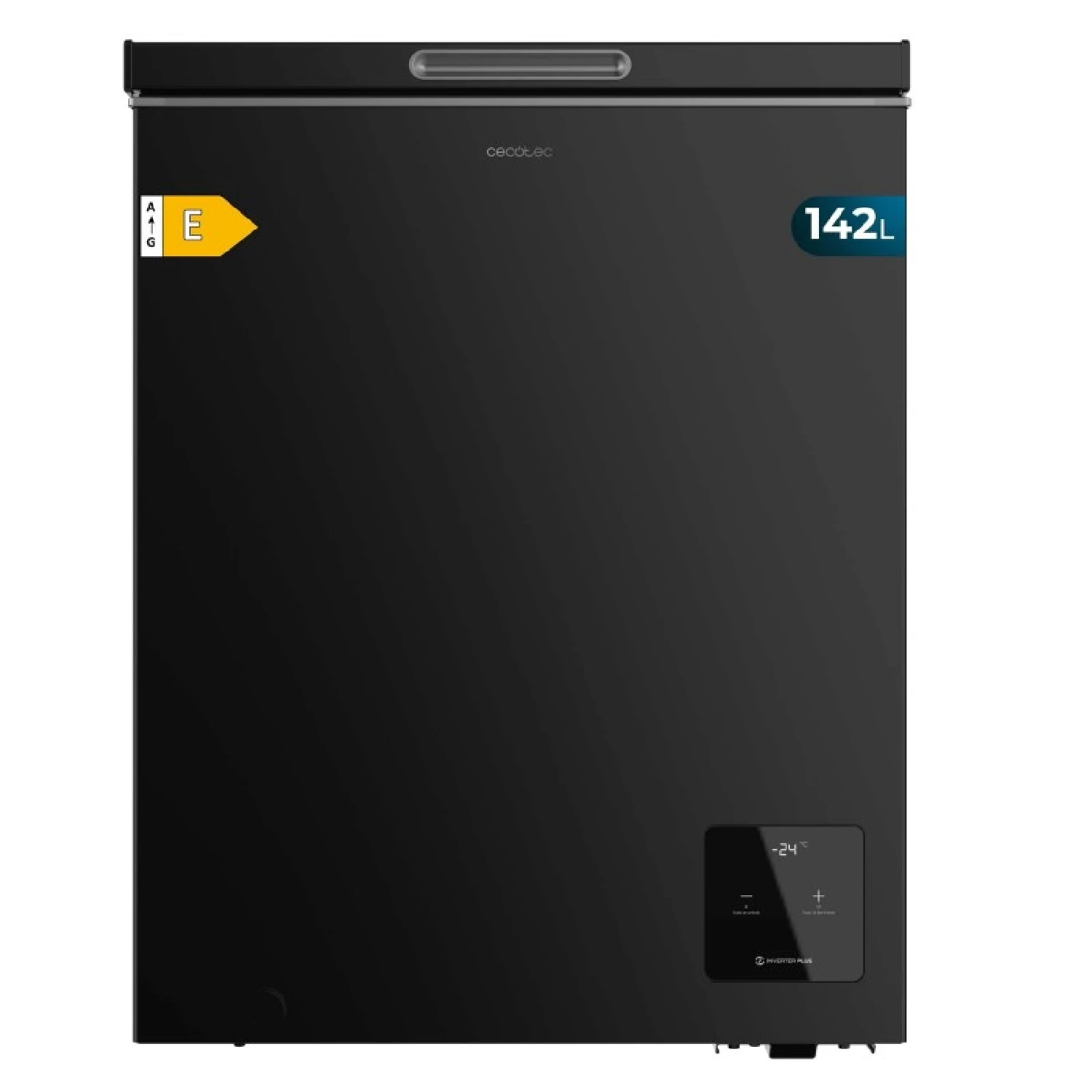 Cecotec Congelador Horizontal De 142 L Bolero Coolmarket Chest 142 Black E. Acabado En Negro, Compresor Inverter Plus