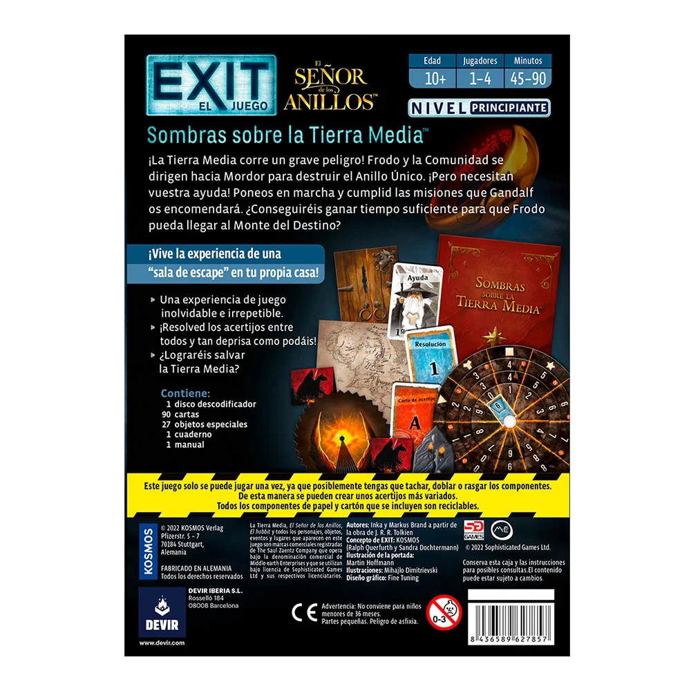 Exit the Lord of the Rings shadows over the earth half DEVIR-the card game-brand new-Devir