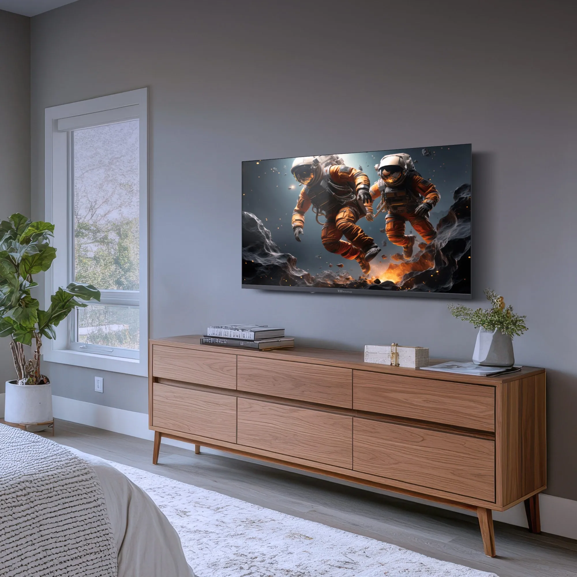 Smart tv 40 inches full hd hey google official assistant with voice control. Android tv 14 - td systems k40dlc21gle