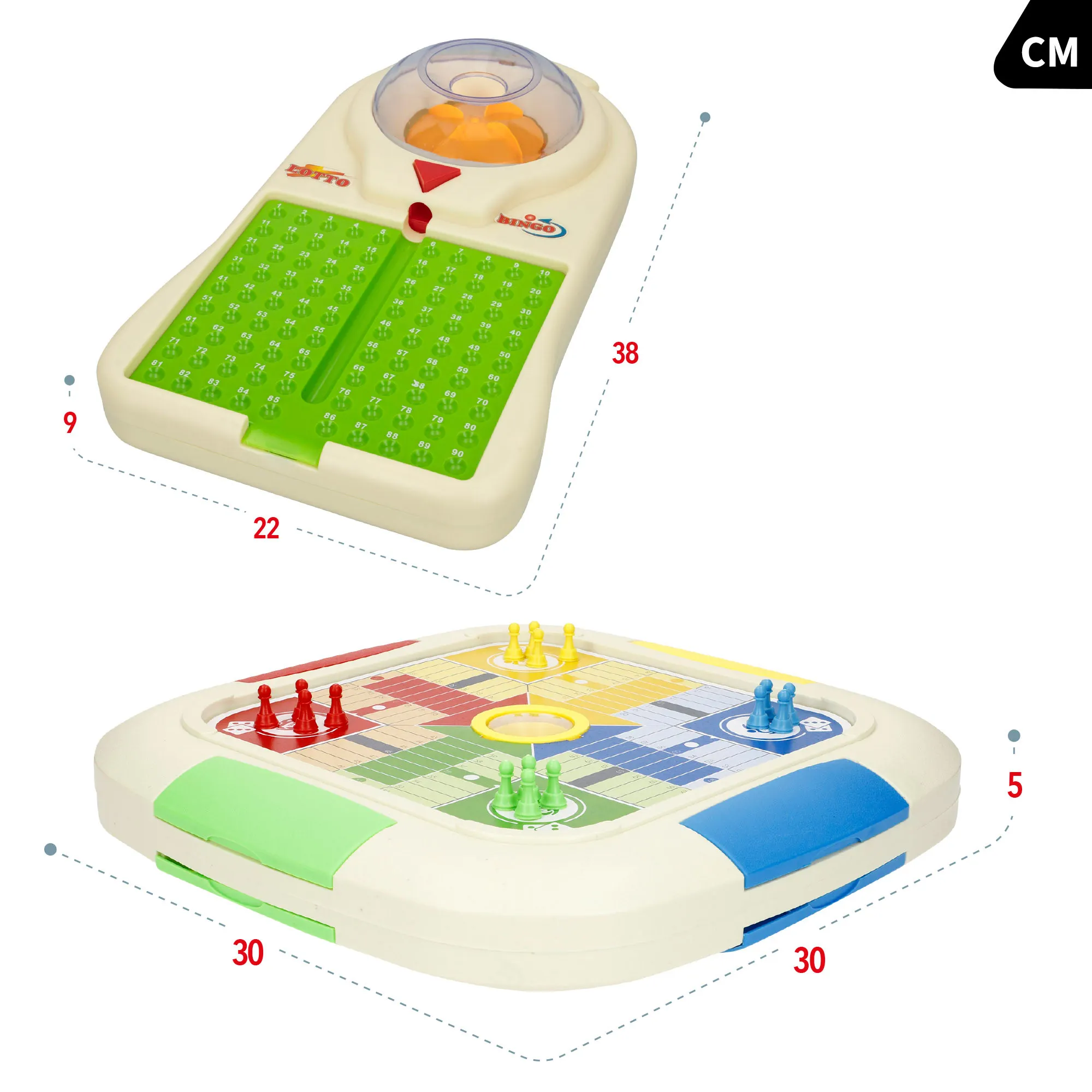 Colorbaby - Set of 3 Classic Board Games, including Parchís, Oca, and Electronic Bingo, perfect for 2 or more players, compact with storage compartments, educational fun for children aged 5 and up, ideal for family entertainment. #4