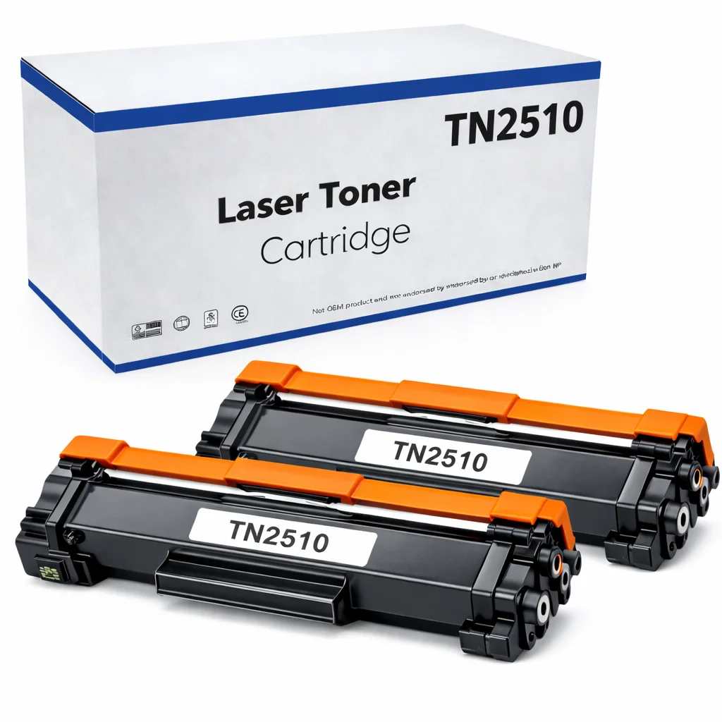 Pack 2 cartuchos de Toner compatible con BROTHER TN2510 XL TN-2510 TN-2510XL TN2510XL para Brother HL-L2400 DCP-L2620 DCP-L2660 MFC-L2860 HL-L2460 HL-L2445 HL-L2442 HL-L2447 DCP-L2665 DCP-L2627