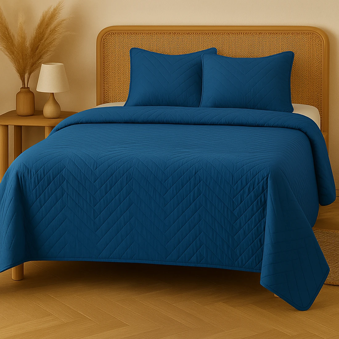 Acomoda Textil - Colcha Bouti Reversible Termosellada + Funda de Cojín 50x70 cm para Dormitorio. Cubrecama, Ligero, Versátil e Ideal para Cualquier Época del Año.