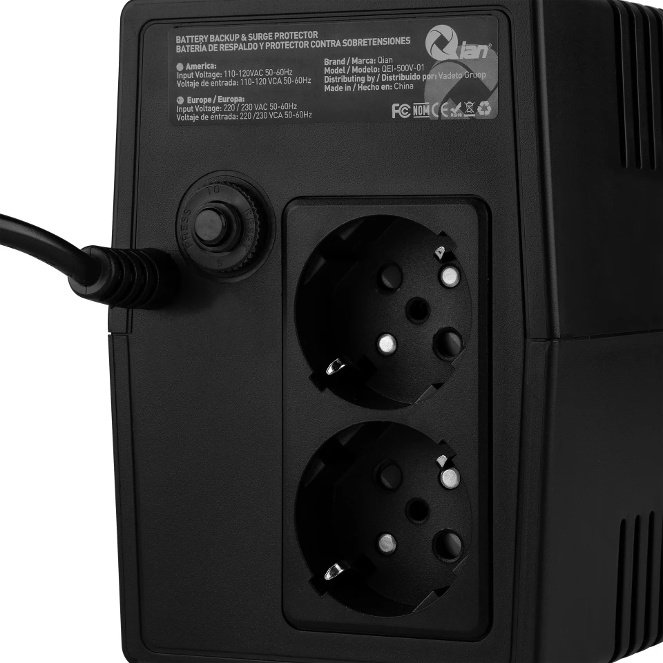 Qian UPS 500VA compact Mini Tower uninterrupted fast charging