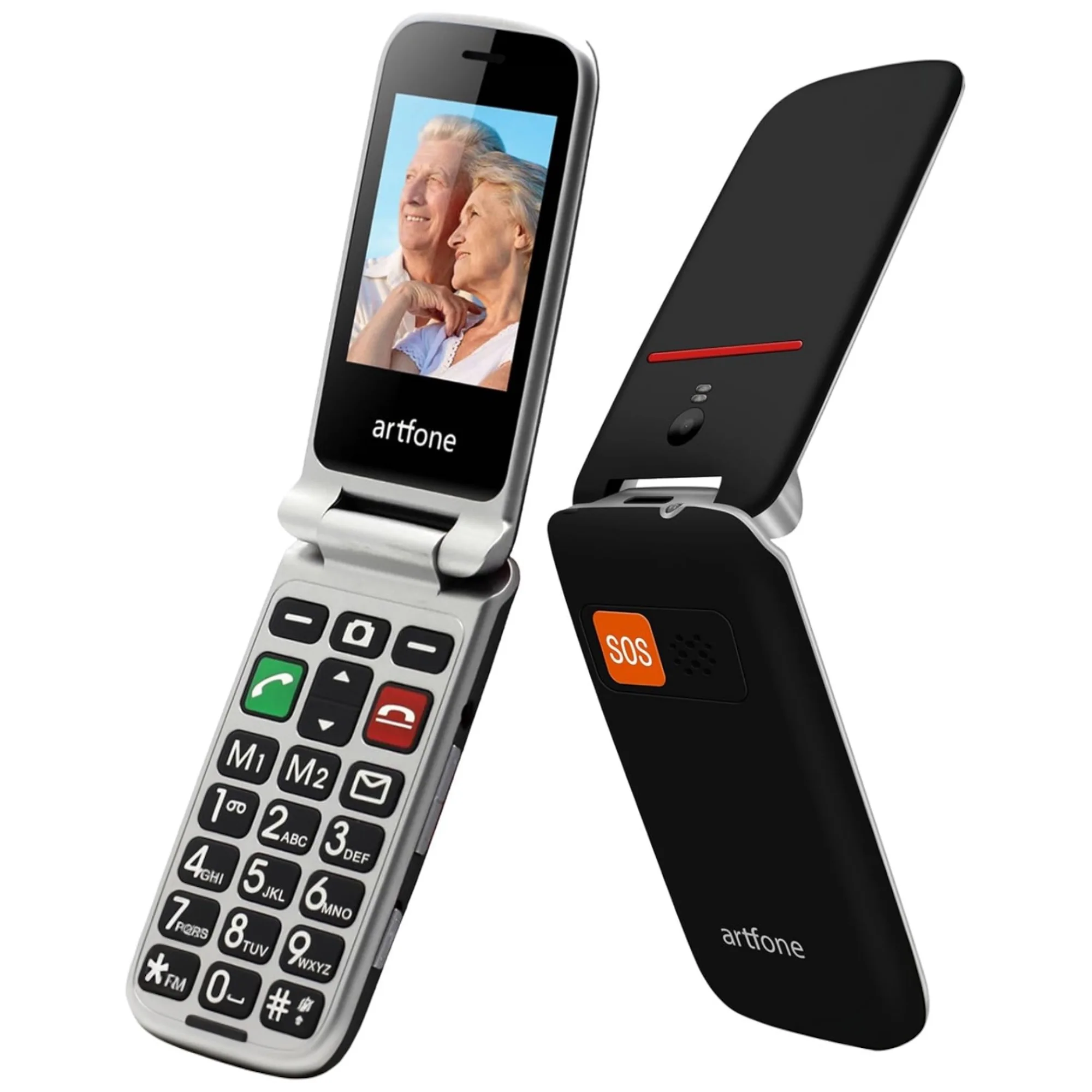 Elderly People Mobile Phone Big Keys 2,4 Screen Cover Emergency Key SOS Button Easy to Use Camera for Elderly Flip Mobile Phone CF241A (Mobil001 241 29.99)