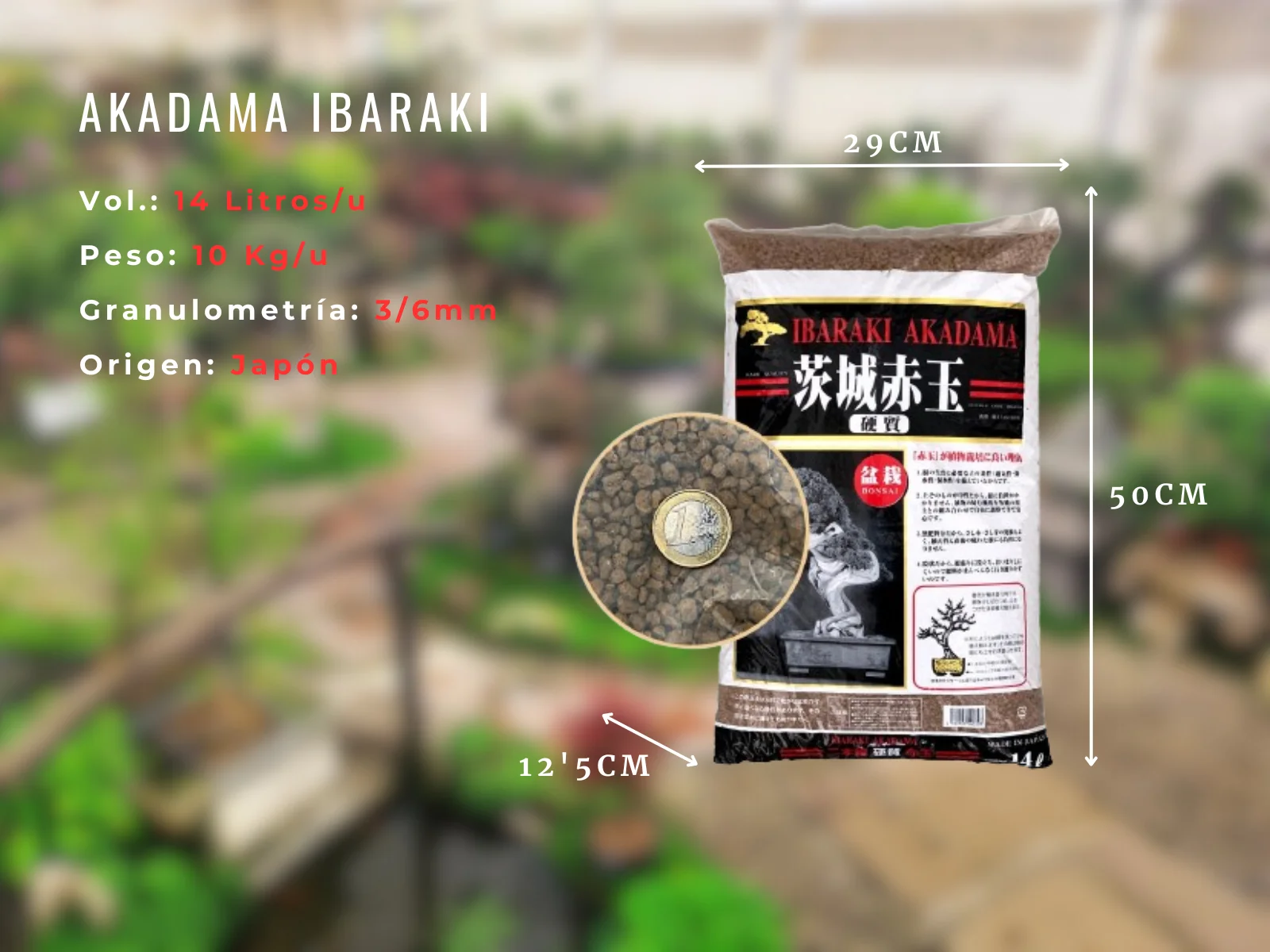 Akadama ibaraki hard quality 14 liters, clay substrate for bonsai and aquarium bonsaigranada #8