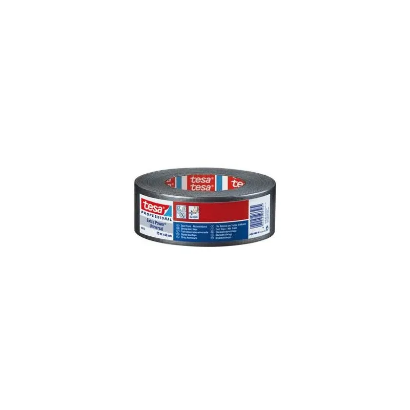 Tesa Tape - Cinta Americana Negra 25m X 50mm - Alta Resistencia