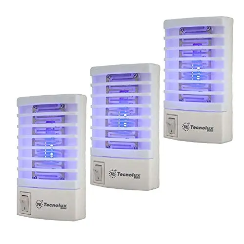 Lámpara LED para matar mosquitos, utilizada en el dormitorio, la sala de estar, la terraza, la cocina, el jardín, puede matar mosquitos, moscas y ácaros en silencio (3PCS)