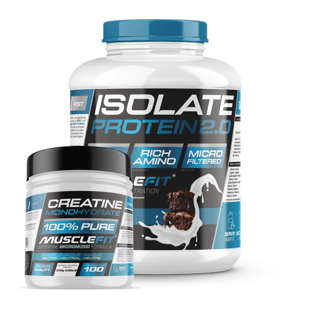 Pack Proteina ISO 2000g y Creatina 300g  - Musclefit / MuscleVip  Aumento Muscular